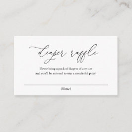 Eenvoudige elegante kalligrafielenaffle informatiekaartje