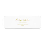 Eenvoudige elegante kerst | Adres witte retourzend Etiket (Voorkant)