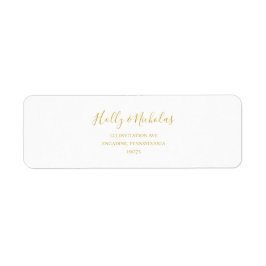 Eenvoudige elegante kerst | Adres witte retourzend Etiket