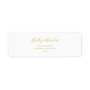 Eenvoudige elegante kerst   Adres witte retourzend Etiket