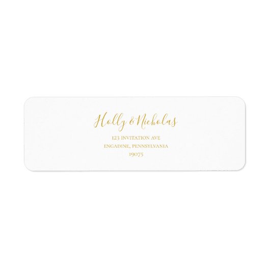 Eenvoudige elegante kerst | Adres witte retourzend Etiket (Voorkant)