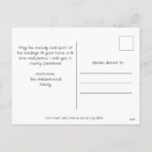 Eenvoudige elegante kerst familie foto collage feestdagenkaart (Achterkant)