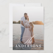 Eenvoudige & Elegante Kerst Foto Feestdagenkaart (Voorkant)