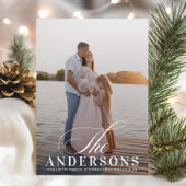 Eenvoudige & Elegante Kerst Foto Feestdagenkaart