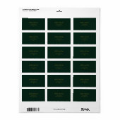 Eenvoudige elegante kerst | Groen RSVP-adres Etiket (Full Sheet)