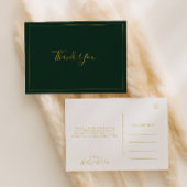 Eenvoudige elegante kerst | Groene bruiloft Dank u Briefkaart