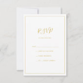 Eenvoudige elegante kerst | Groene RSVP-kaart RSVP Kaartje (Voorkant)