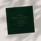 Eenvoudige elegante kerst | Groene vierkant huweli Kaart