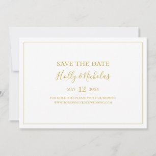 Eenvoudige elegante kerst   Horizontaal wit Save The Date