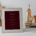 Eenvoudige elegante kerst | Merkteken van het menu Poster<br><div class="desc">Deze eenvoudige elegante kerst | Het menu met rode drinken is perfect voor uw minimalistische moderne winterbruiloft. De klassieke gouden luxekalligrafie, samen met de traditionele rode achtergrond, allen begrensd met een minimaal lijst, is zeker om de kleurrijke vakantie te voltooien die u zoekt. U kunt uw eigen foto's of afbeeldingen...</div>