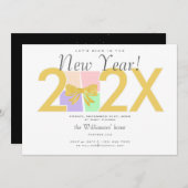 Eenvoudige elegante kerst Nieuwjaar Gift Box Bow Kaart (Voorkant / Achterkant)