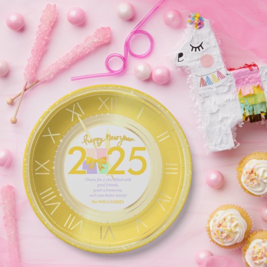 Eenvoudige elegante kerst Nieuwjaar Gift Box Bow Papieren Bordje (Feest)