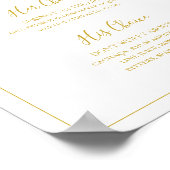 Eenvoudige elegante kerst | Ondertekening Drink Poster (Hoek)