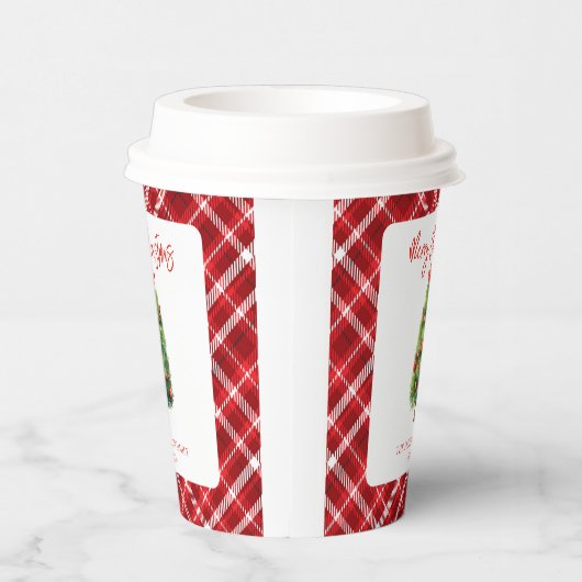 Eenvoudige elegante kerst pijnboom papieren bekers (Rechts)