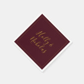 Eenvoudige elegante kerst | Rode bruiloft Napkins Servet (Hoek)