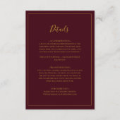 Eenvoudige elegante kerst | Rode details Informatiekaartje (Voorkant)