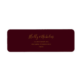 Eenvoudige elegante kerst | Rood retouradres Etiket