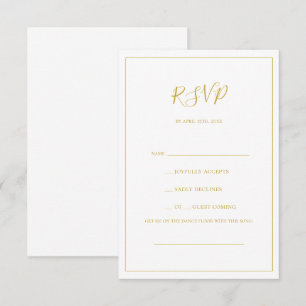 Eenvoudige elegante kerst RSVP-kaart met witte a RSVP Kaartje