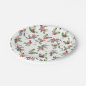 Eenvoudige elegante kerst Waterverf Botanisch Papieren Bordje (Gekanteld)