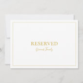 Eenvoudige elegante kerst | Wit gereserveerd teken (Voorkant)