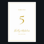 Eenvoudige elegante kerst | Wit-tabelnummer Kaart<br><div class="desc">Deze eenvoudige elegante kerst | Het witte lijstaantal is perfect voor uw minimalistische moderne winterhuwelijk. De klassieke gouden luxe kalligrafie, samen met de traditionele witte achtergrond, allemaal omzoomd met een minimaal lijst, is zeker om de kleurrijke vakantie vibe die u zoekt te voltooien. U kunt uw eigen foto's of afbeeldingen...</div>