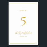 Eenvoudige elegante kerst | Wit-tabelnummer Kaart<br><div class="desc">Deze eenvoudige elegante kerst | Het witte lijstaantal is perfect voor uw minimalistische moderne winterhuwelijk. De klassieke gouden luxe kalligrafie, samen met de traditionele witte achtergrond, allemaal omzoomd met een minimaal lijst, is zeker om de kleurrijke vakantie vibe die u zoekt te voltooien. U kunt uw eigen foto's of afbeeldingen...</div>