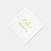 Eenvoudige elegante kerst | Witte bruiloft Napkins Servet (Hoek)