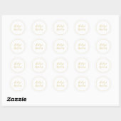 Eenvoudige elegante kerst | Witte envelopzegels Ronde Sticker (Vel)