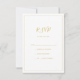 Eenvoudige elegante kerst   Witte RSVP-kaart RSVP Kaartje