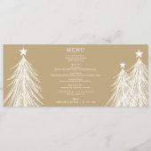 Eenvoudige Elegante Kerstbomen op Goud Menu (Voorkant)