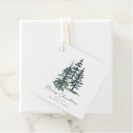 Eenvoudige Elegante Kerstboom | dennenboom Bedankjes Labels