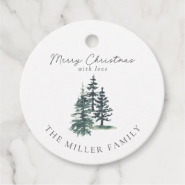 Eenvoudige Elegante Kerstboom | dennenboom Bedankjes Labels