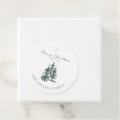 Eenvoudige Elegante Kerstboom | dennenboom Bedankjes Labels (In situ)