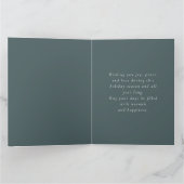 Eenvoudige Elegante Kerstboom | dennenboom Bedankkaart (Binnen)