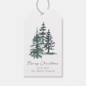 Eenvoudige Elegante Kerstboom | dennenboom Cadeaulabel (Voorkant)