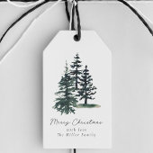 Eenvoudige Elegante Kerstboom | dennenboom Cadeaulabel