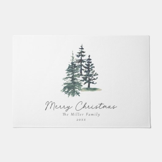 Eenvoudige Elegante Kerstboom | dennenboom Deurmat (Voorkant)
