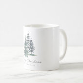 Eenvoudige Elegante Kerstboom | dennenboom Koffiemok (Voorkant rechts)