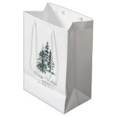 Eenvoudige Elegante Kerstboom | dennenboom Medium Cadeauzakje (Voorkant Gekanteld)