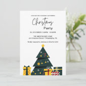 Eenvoudige elegante kerstboom geschenkdoos kaart (Staand voorkant)