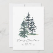 Eenvoudige Elegante Kerstboom Vakantie Kaart (Voorkant)