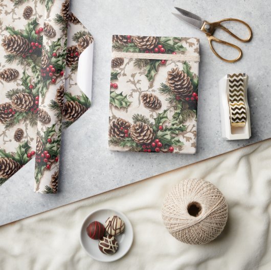 Eenvoudige elegante kerstcadeau wrap trendy cadeaupapier (Crafts)