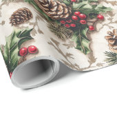 Eenvoudige elegante kerstcadeau wrap trendy cadeaupapier (Rol Hoek)