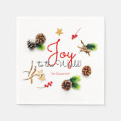 Eenvoudige elegante kerstfeestvreugde voor de were servet (Voorkant)