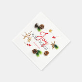 Eenvoudige elegante kerstfeestvreugde voor de were servet (Hoek)