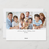 Eenvoudige Elegante Kerstgroet 3 FOTO Feestdagenkaart (Achterkant)