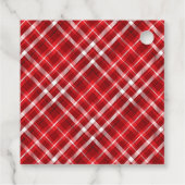 Eenvoudige elegante kerstpijnboom bedankjes labels (Achterkant)