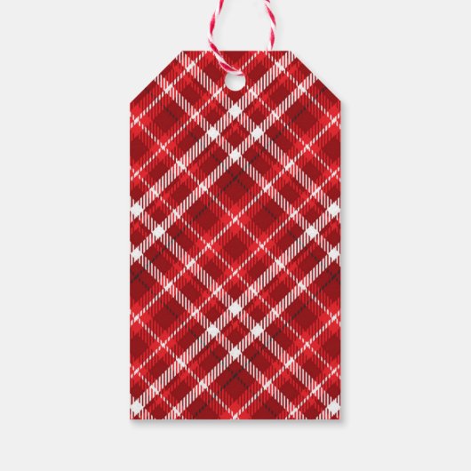 Eenvoudige elegante kerstpijnboom cadeaulabel (Achterkant)