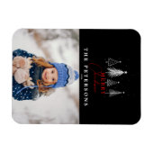 Eenvoudige Elegante Kerstpijnboom Foto Magneet (Horizontaal)