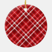 Eenvoudige elegante kerstpijnboom keramisch ornament (Achterkant)